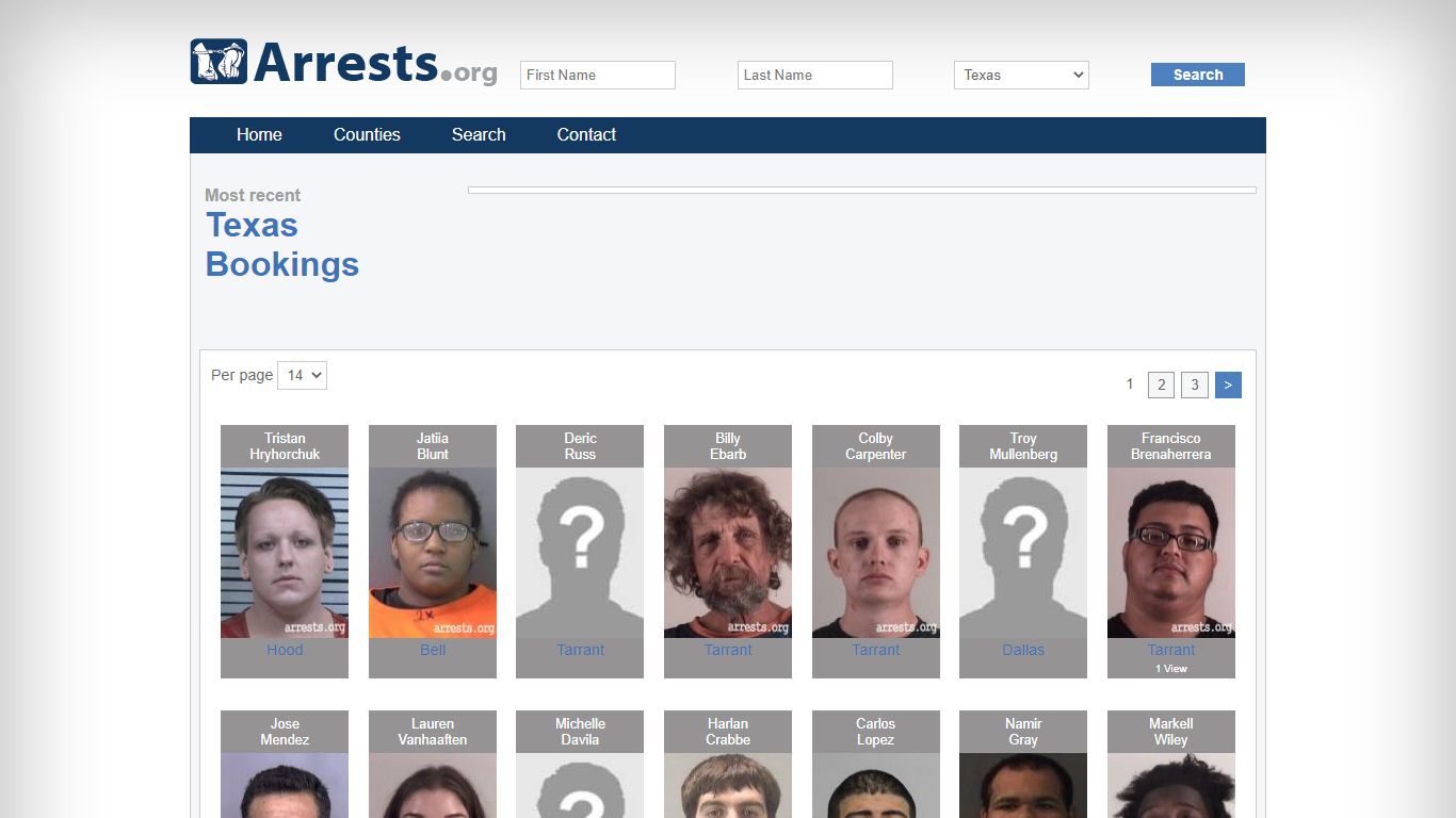 Texas Arrests and Inmate Search